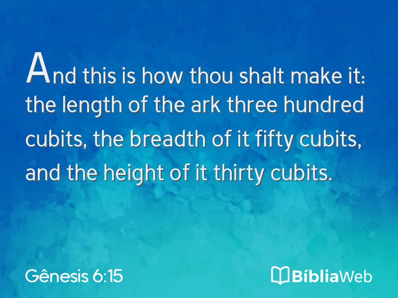 Gênesis 6:15 em imagem para compartilhar