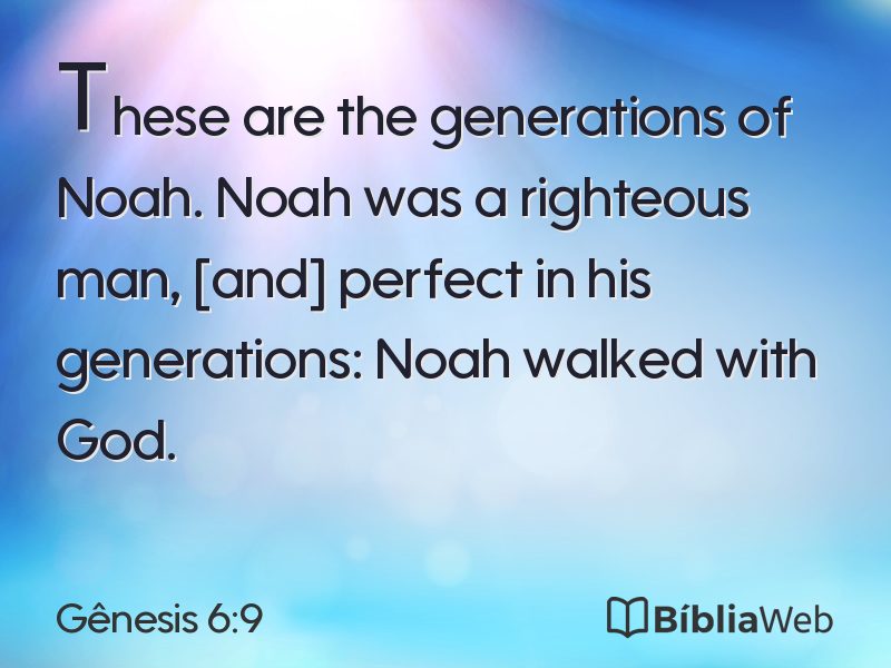 Gênesis 6:9 em imagem para compartilhar