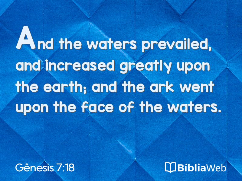 Gênesis 7:18 em imagem para compartilhar