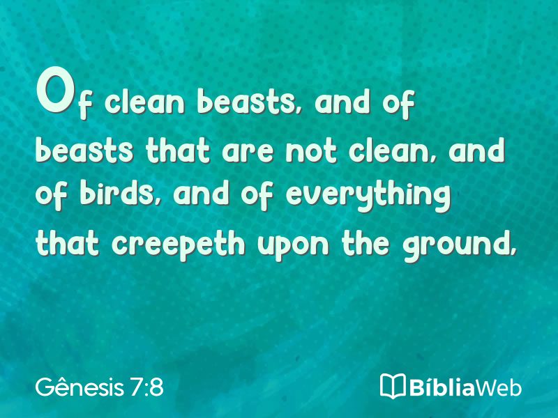Gênesis 7:8 em imagem para compartilhar