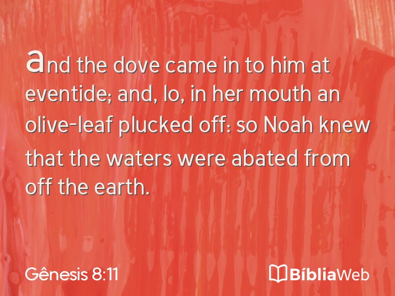 Gênesis 8:11 em imagem para compartilhar