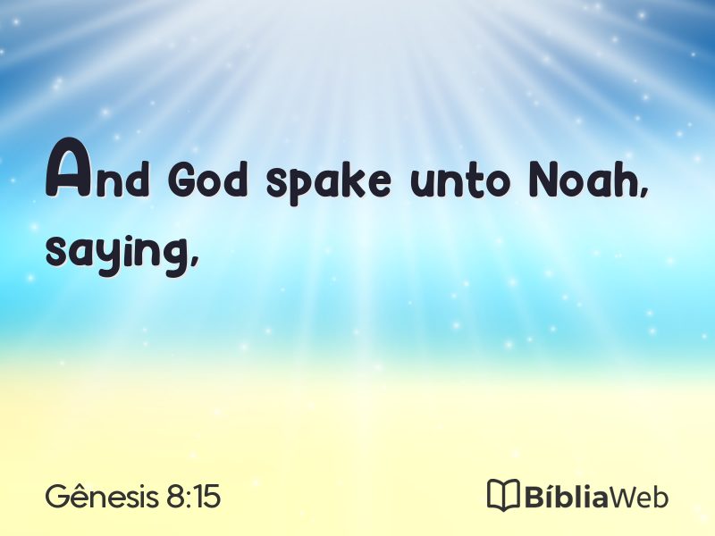 Gênesis 8:15 em imagem para compartilhar