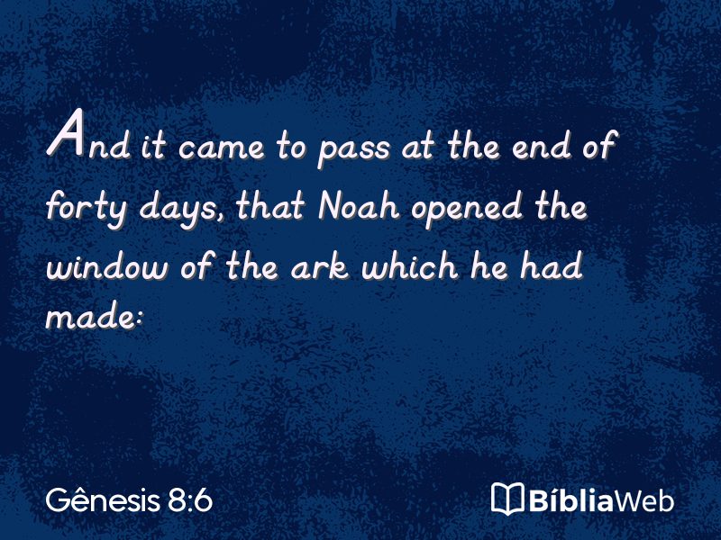 Gênesis 8:6 em imagem para compartilhar