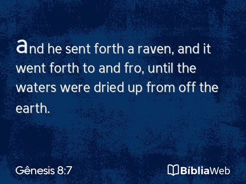 Gênesis 8:7 em imagem para compartilhar