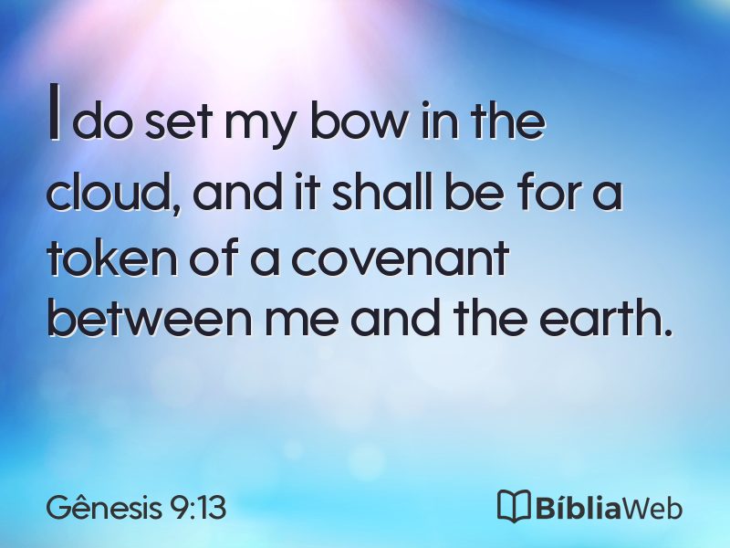 Gênesis 9:13 em imagem para compartilhar