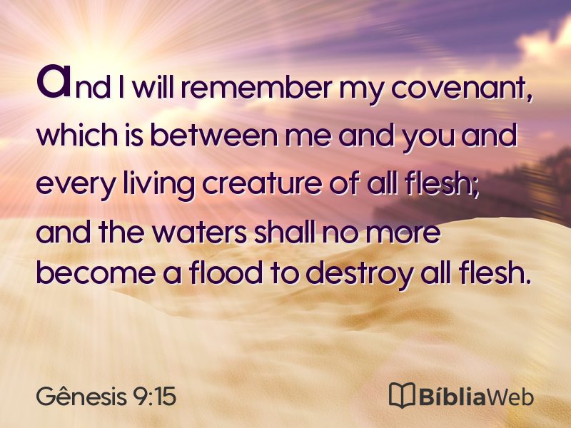 Gênesis 9:15 em imagem para compartilhar
