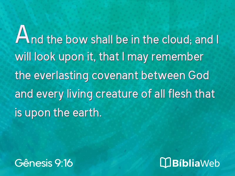 Gênesis 9:16 em imagem para compartilhar