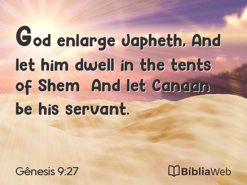 Gênesis 9:27 em imagem para compartilhar