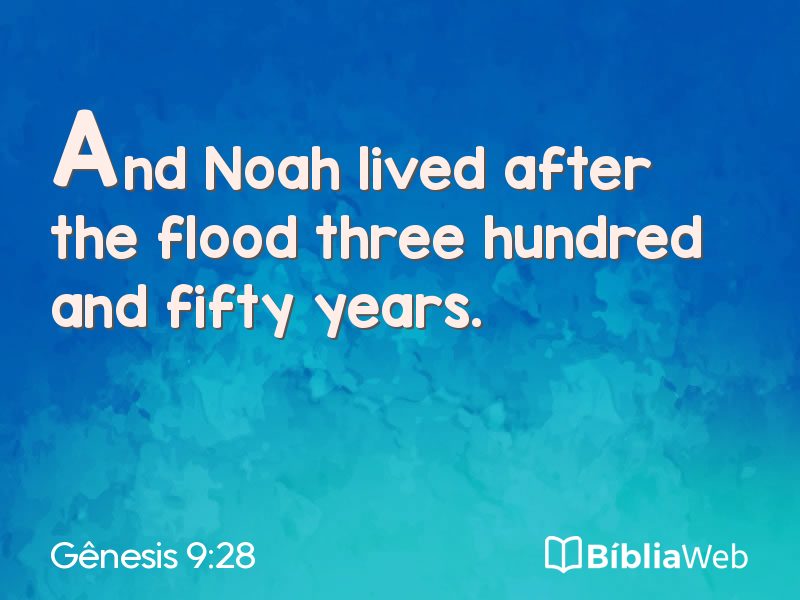 Gênesis 9:28 em imagem para compartilhar