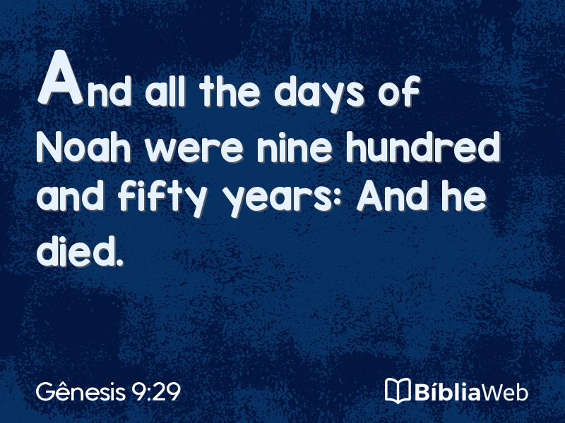 Gênesis 9:29 em imagem para compartilhar