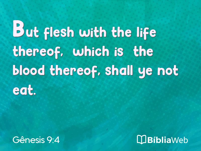 Gênesis 9:4 em imagem para compartilhar