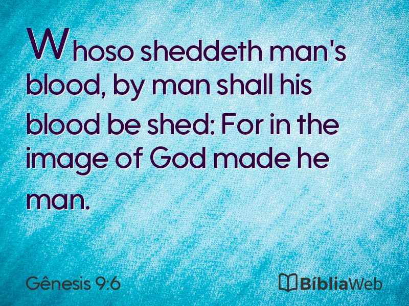 Gênesis 9:6 em imagem para compartilhar