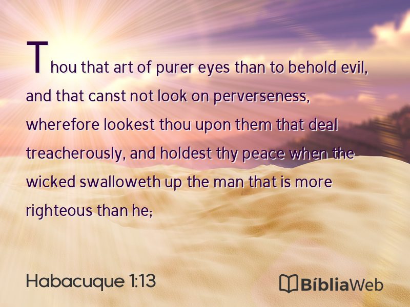 Habacuque 1:13 em imagem para compartilhar