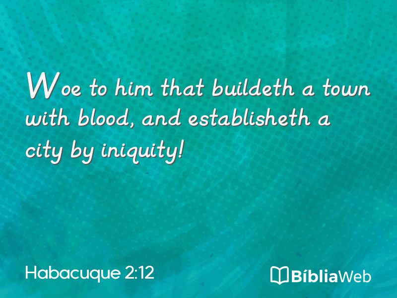 Habacuque 2:12 em imagem para compartilhar