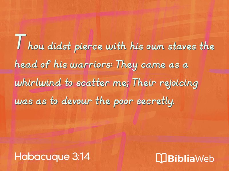 Habacuque 3:14 em imagem para compartilhar