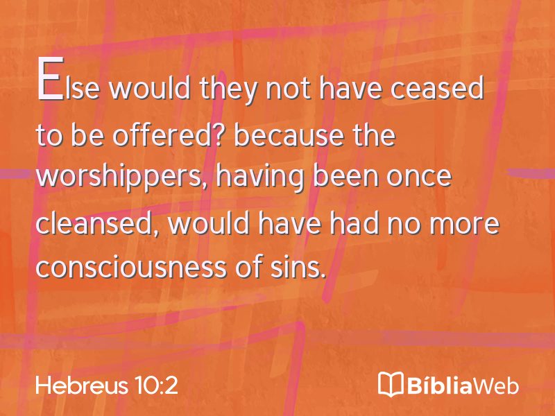 Hebreus 10:2 em imagem para compartilhar