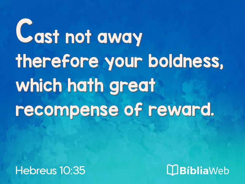 Hebreus 10:35 em imagem para compartilhar