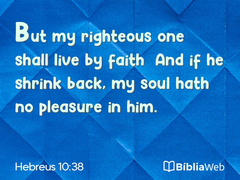 Hebreus 10:38 em imagem para compartilhar