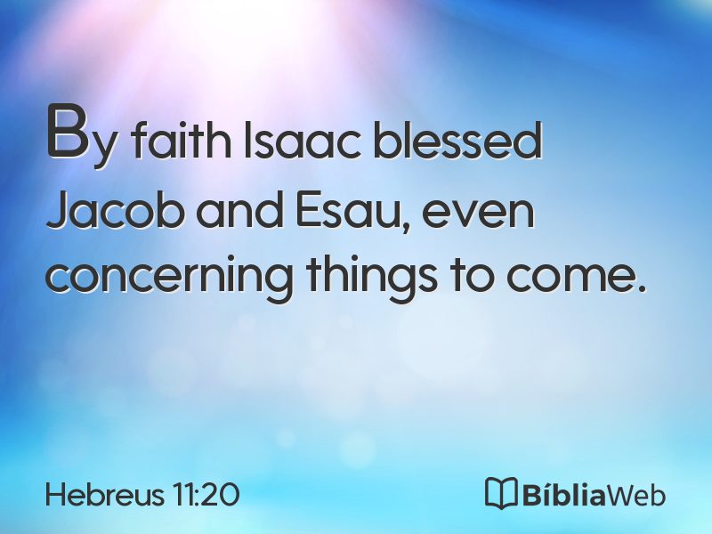 Hebreus 11:20 em imagem para compartilhar
