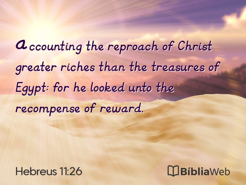 Hebreus 11:26 em imagem para compartilhar