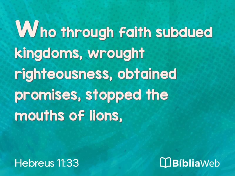 Hebreus 11:33 em imagem para compartilhar