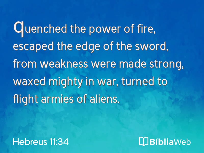 Hebreus 11:34 em imagem para compartilhar