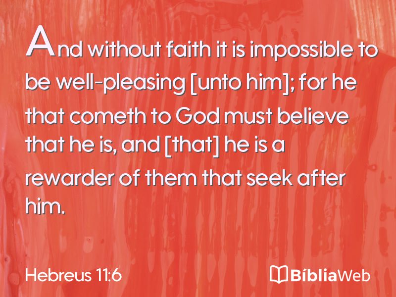 Hebreus 11:6 em imagem para compartilhar