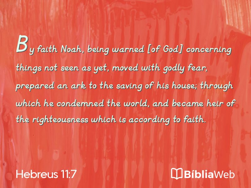Hebreus 11:7 em imagem para compartilhar
