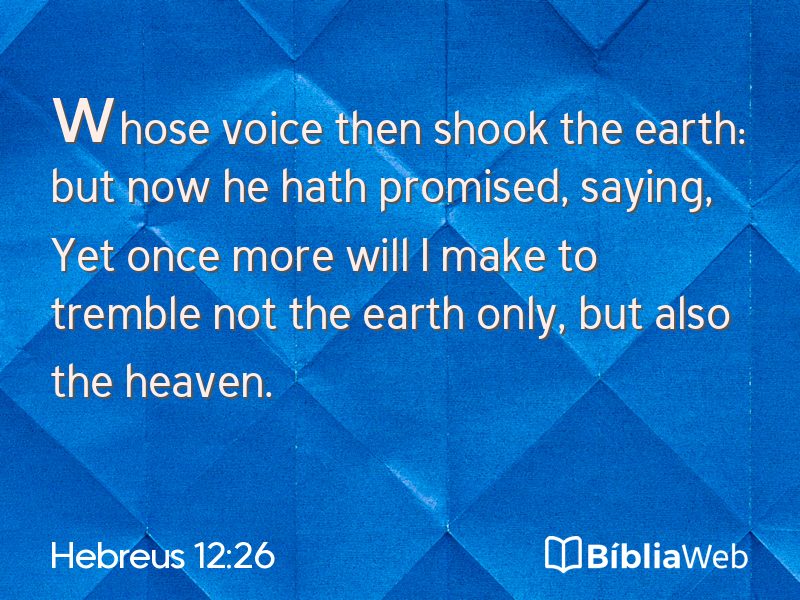 Hebreus 12:26 em imagem para compartilhar
