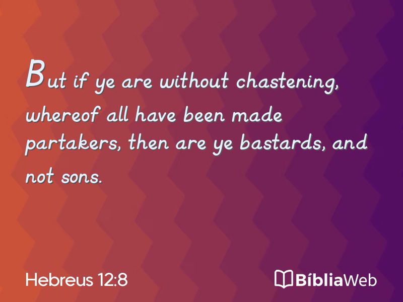 Hebreus 12:8 em imagem para compartilhar