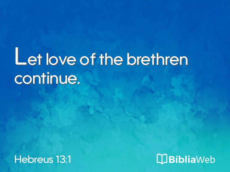 Hebreus 13:1 em imagem para compartilhar