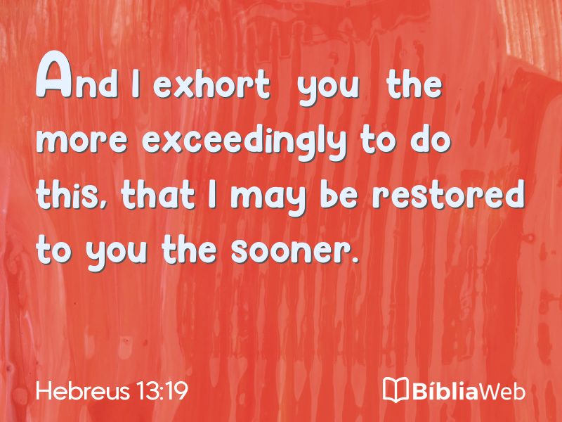 Hebreus 13:19 em imagem para compartilhar
