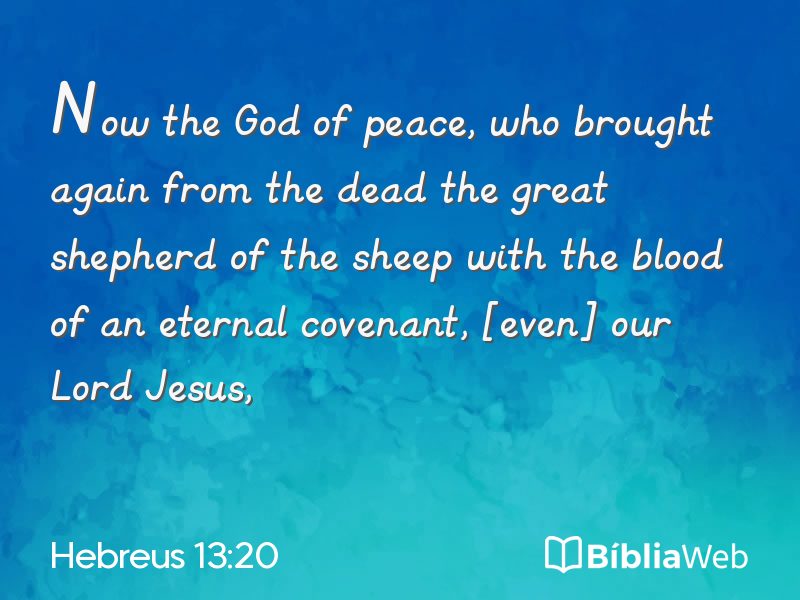 Hebreus 13:20 em imagem para compartilhar
