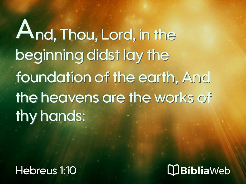 Hebreus 1:10 em imagem para compartilhar