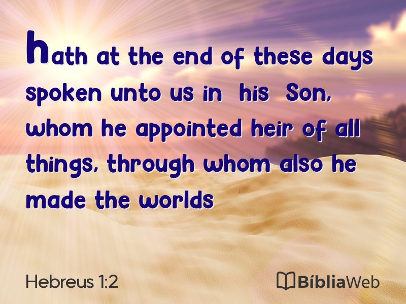 Hebreus 1:2 em imagem para compartilhar