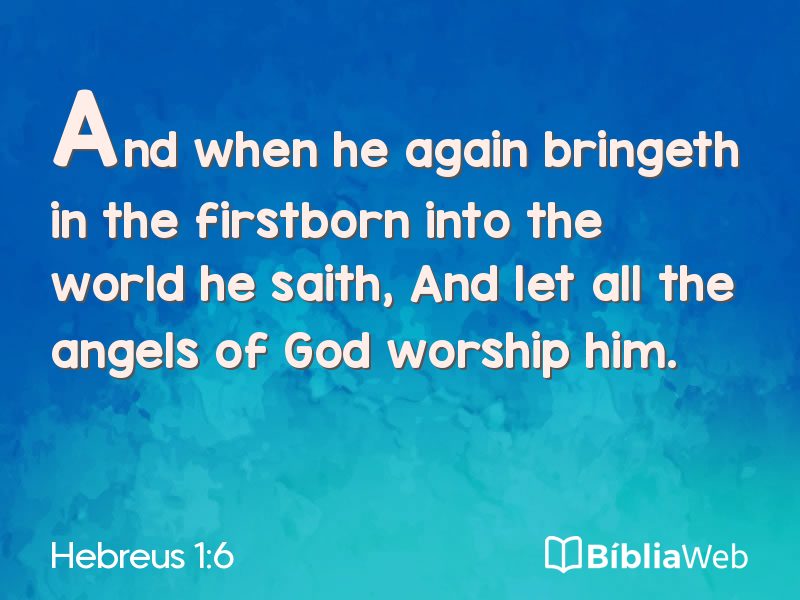 Hebreus 1:6 em imagem para compartilhar