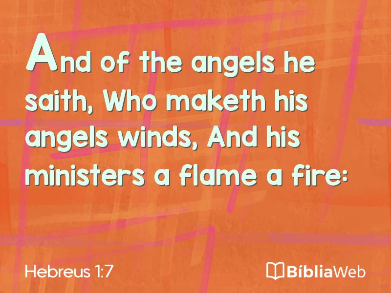 Hebreus 1:7 em imagem para compartilhar