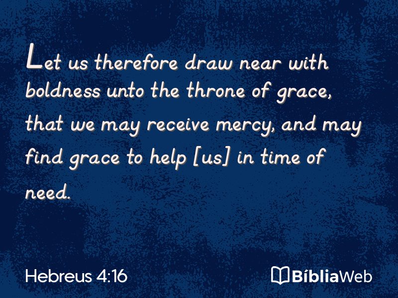 Hebreus 4:16 em imagem para compartilhar