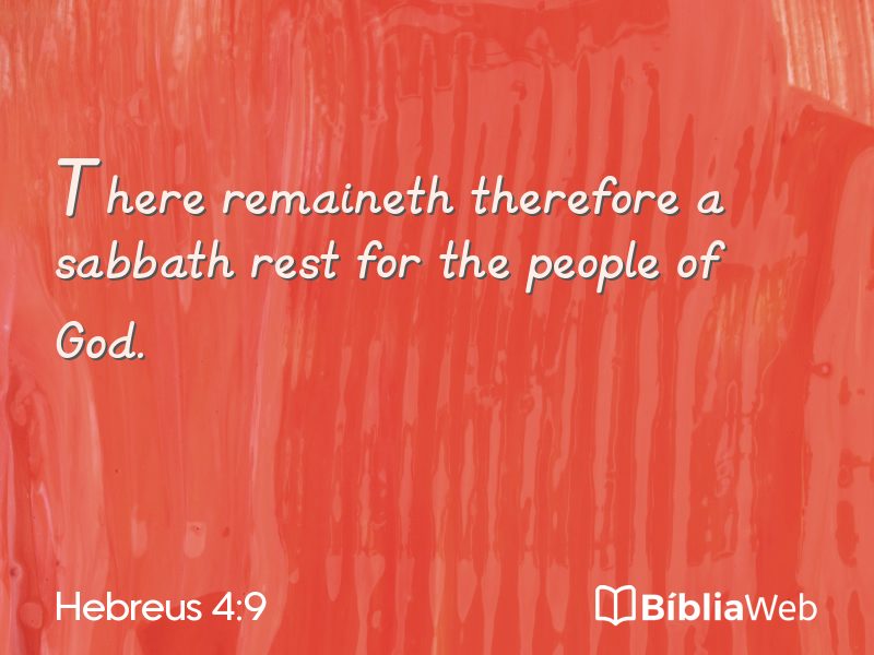 Hebreus 4:9 em imagem para compartilhar