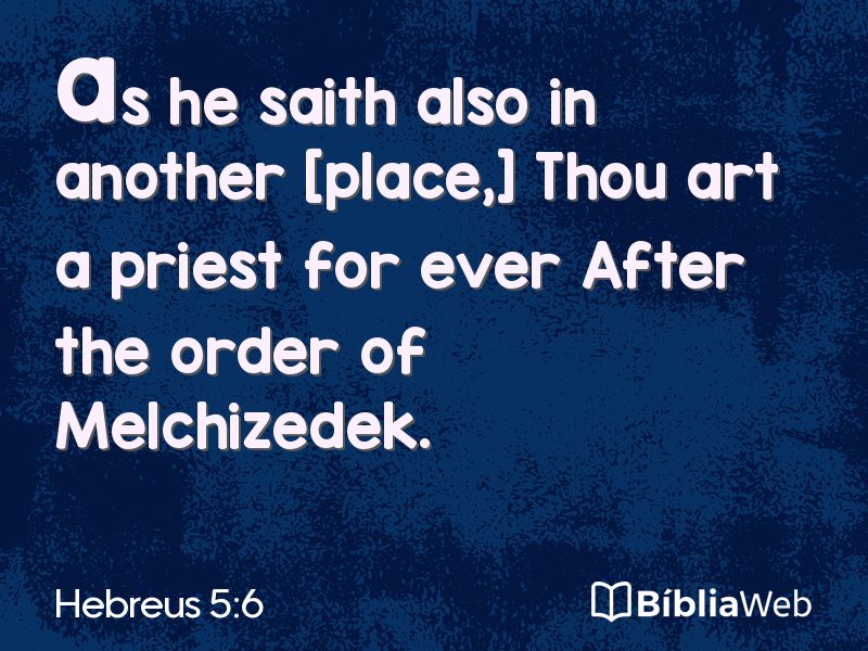 Hebreus 5:6 em imagem para compartilhar