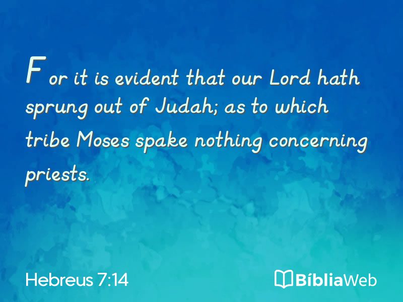 Hebreus 7:14 em imagem para compartilhar