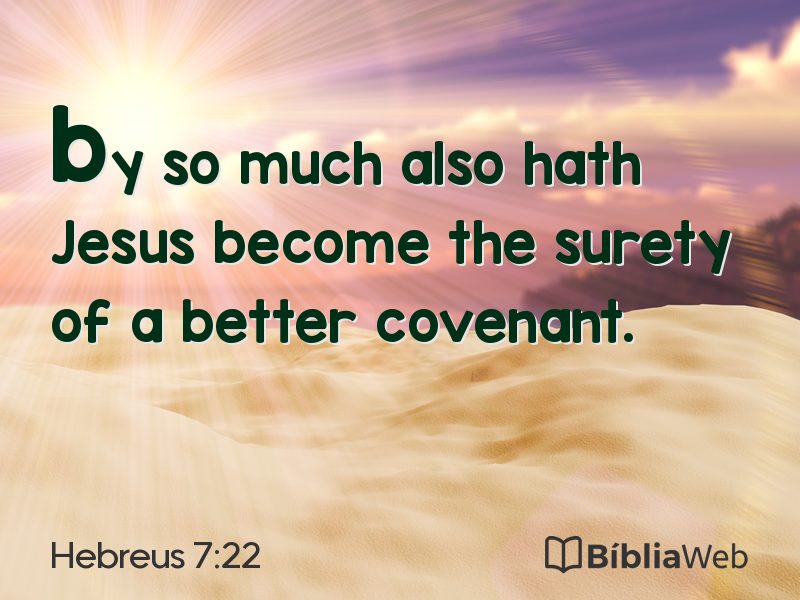 Hebreus 7:22 em imagem para compartilhar