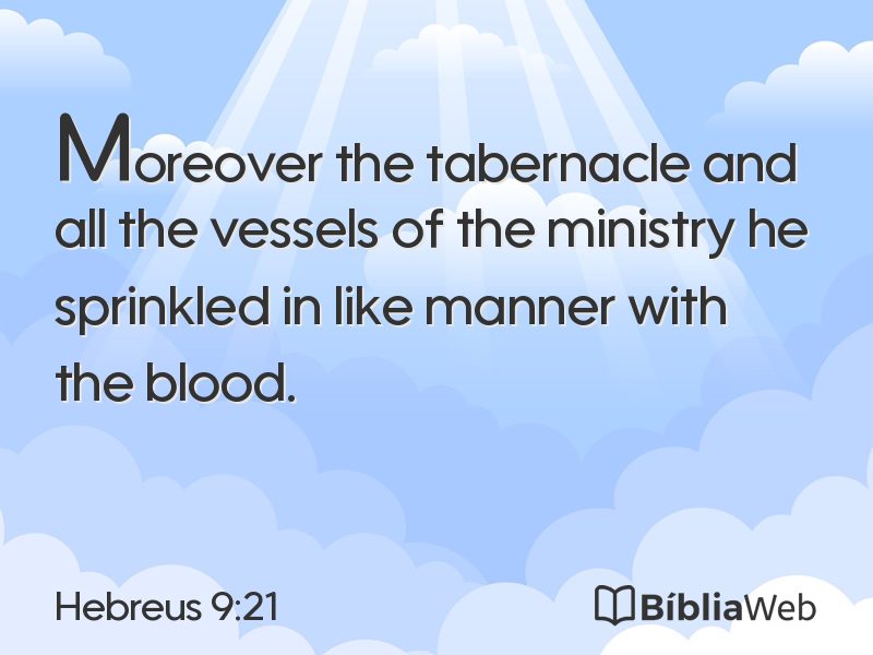 Hebreus 9:21 em imagem para compartilhar