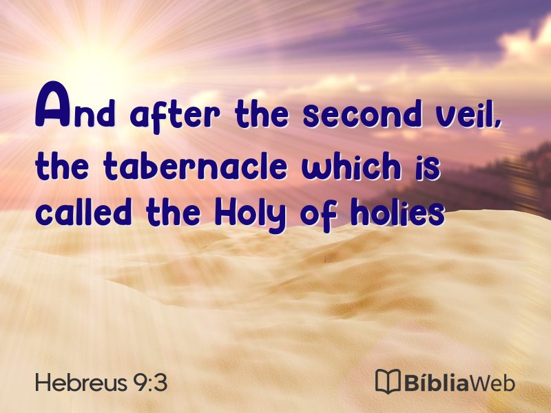 Hebreus 9:3 em imagem para compartilhar