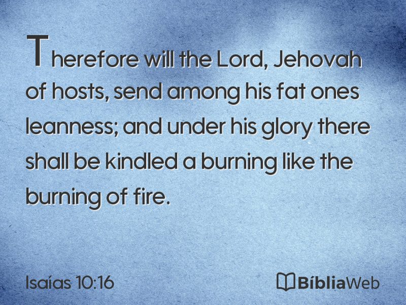 Isaías 10:16 em imagem para compartilhar
