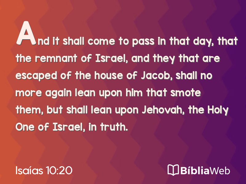 Isaías 10:20 em imagem para compartilhar