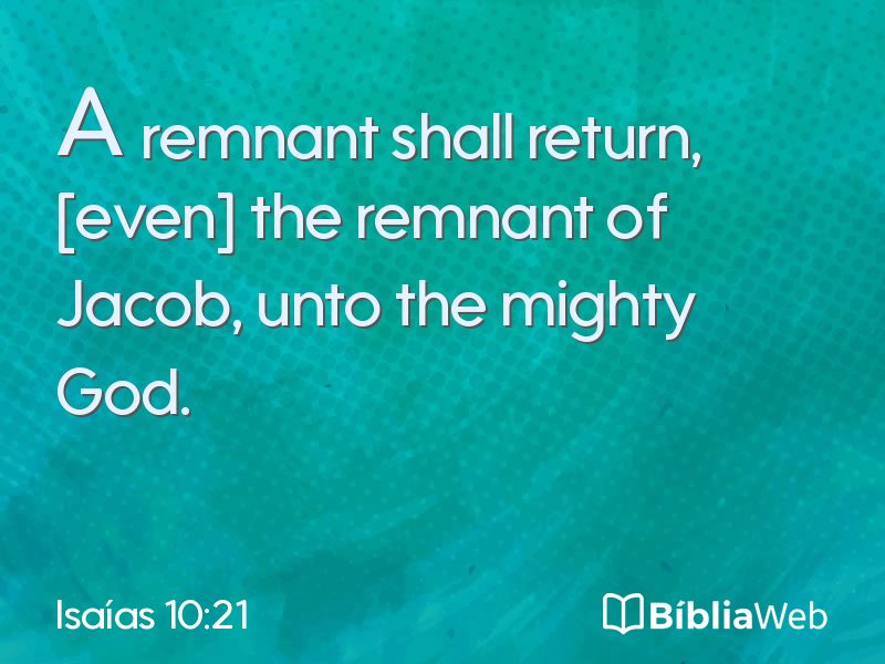 Isaías 10:21 em imagem para compartilhar