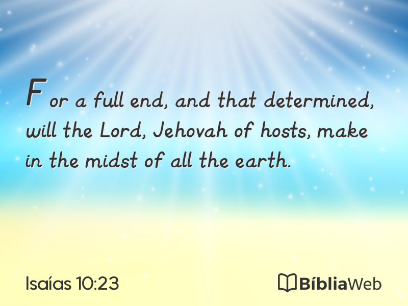 Isaías 10:23 em imagem para compartilhar