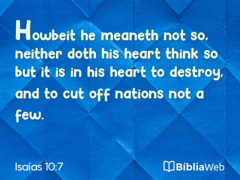 Isaías 10:7 em imagem para compartilhar