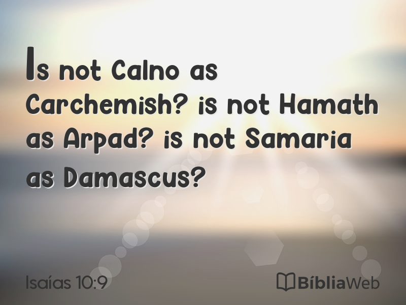 Isaías 10:9 em imagem para compartilhar